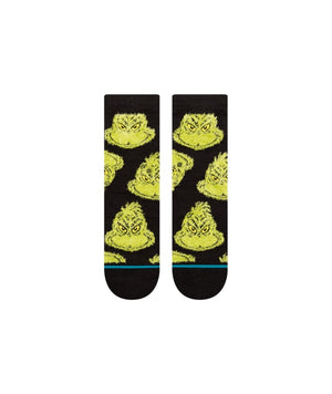 Stance Kids Christmas Grinch Mean One Socks