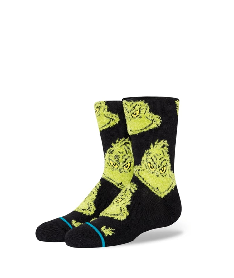 Stance Kids Christmas Grinch Mean One Socks