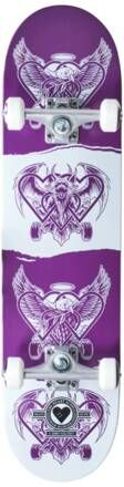 The Heart Supply Bam Dark Light Complete Skateboard 7.75" Purple/White