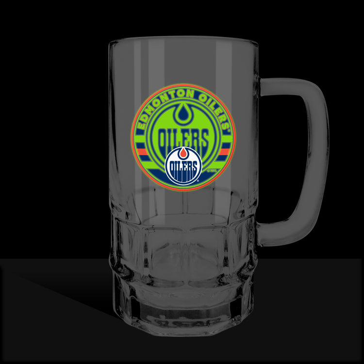 The Sports Vault Edmonton Oilers 18oz Glow In The Dark Beer Stein