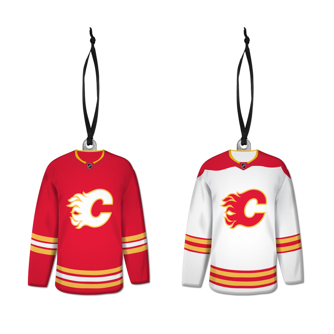 The Sports Vault NHL Calgary Flames 2 Pack Jersey Ornaments
