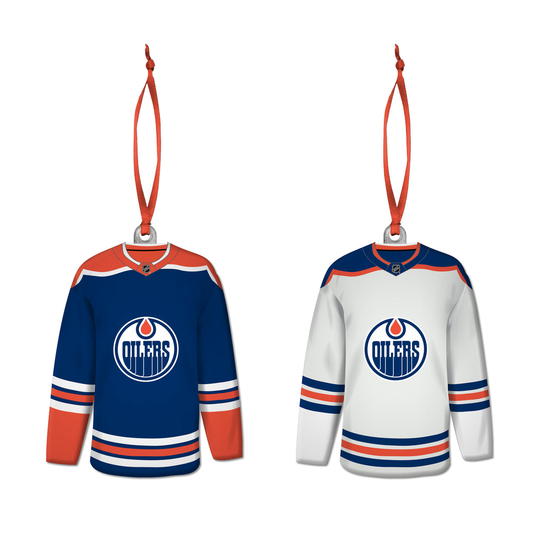 The Sports Vault NHL Edmonton Oilers 2 Pack Jersey Ornaments