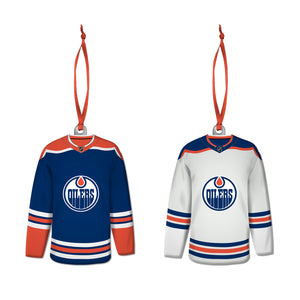The Sports Vault NHL Edmonton Oilers 2 Pack Jersey Ornaments