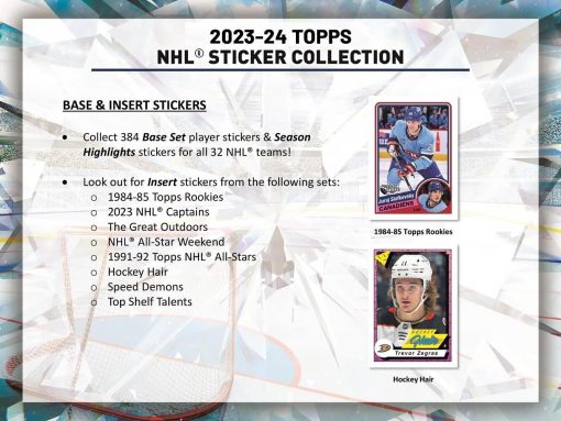 NHL 2023-24 Topps Sticker Collection Box | 50 Packs