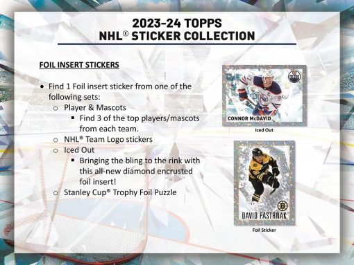 NHL 2023-24 Topps Sticker Collection Box | 50 Packs