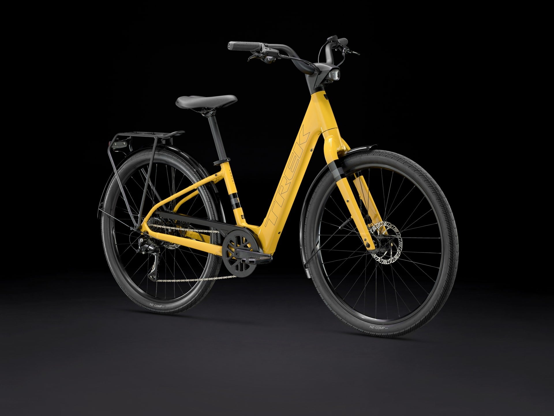 Trek Verve+ 1 Lowstep LT Electric Bike 2024 Baja Yellow