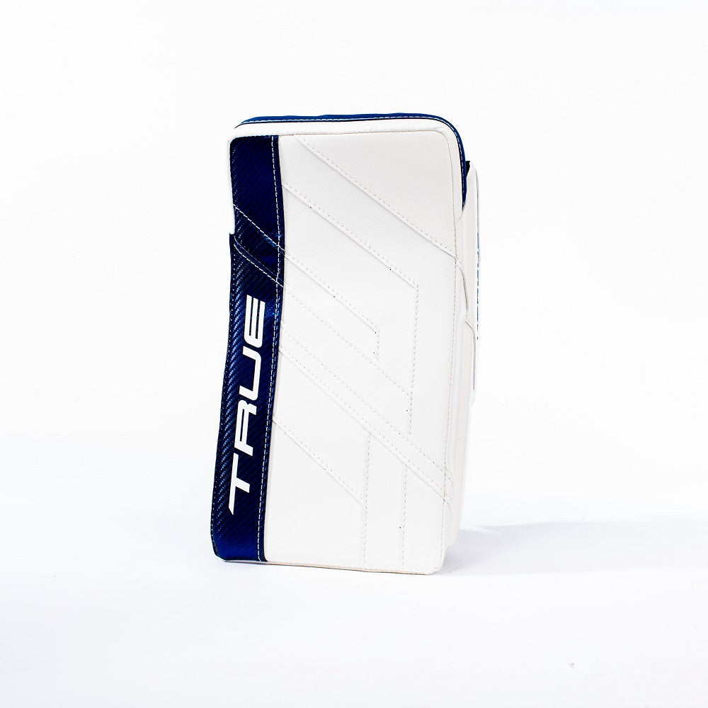 True Lefevre Senior HZRDUS PX4 Hockey Goalie Blocker White Royal