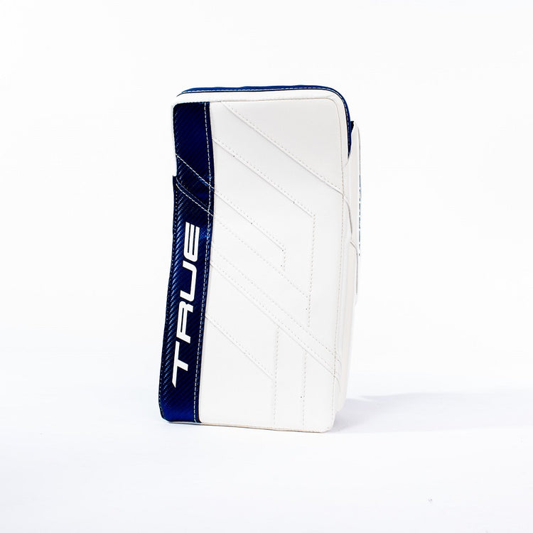 True Lefevre Senior HZRDUS PX4 Hockey Goalie Blocker White Royal