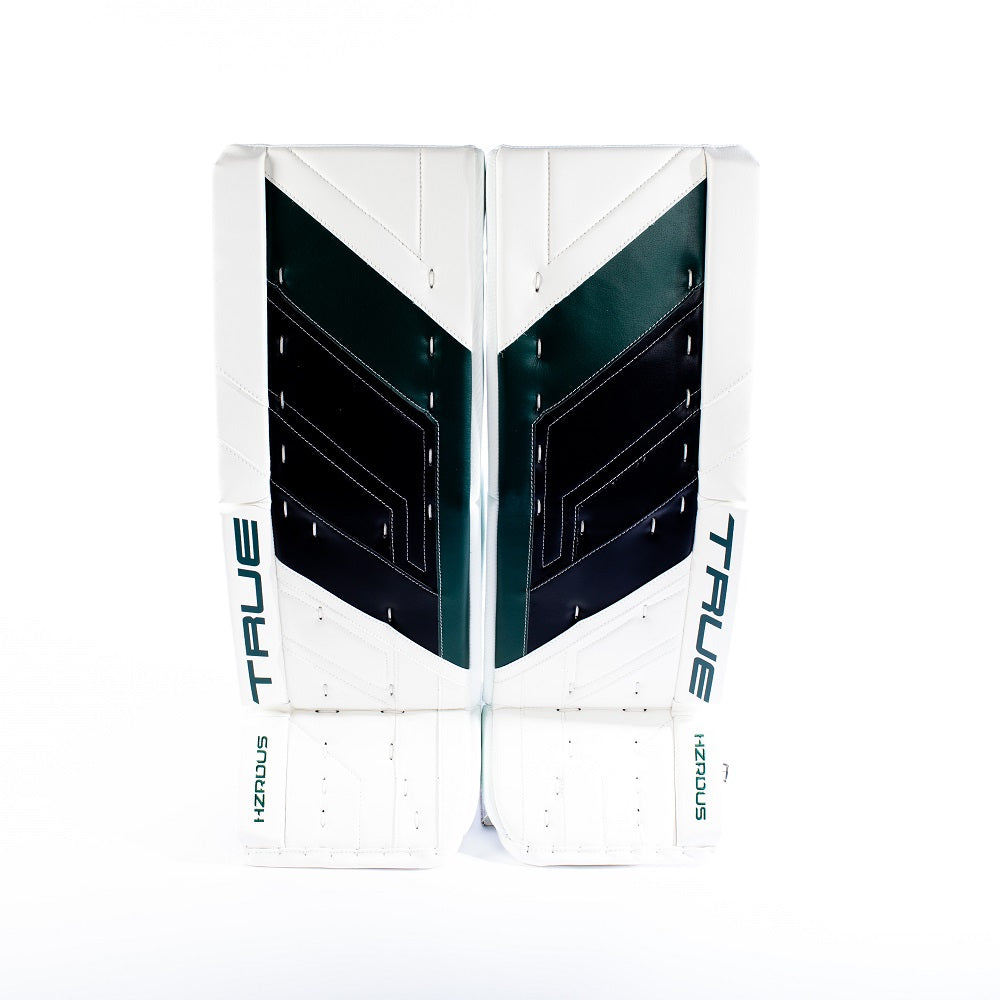 True Senior HZRDUS PX4 Hockey Goalie Pad White Green Black