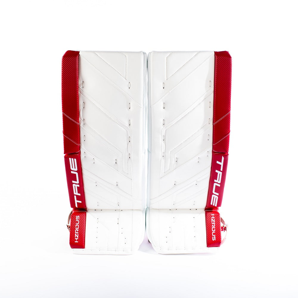 True Senior HZRDUS PX4 Hockey Goalie Pad White Red