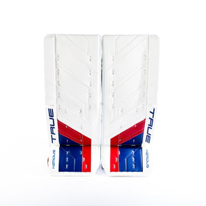 True Senior HZRDUS PX4 Hockey Goalie Pad White Royal Red