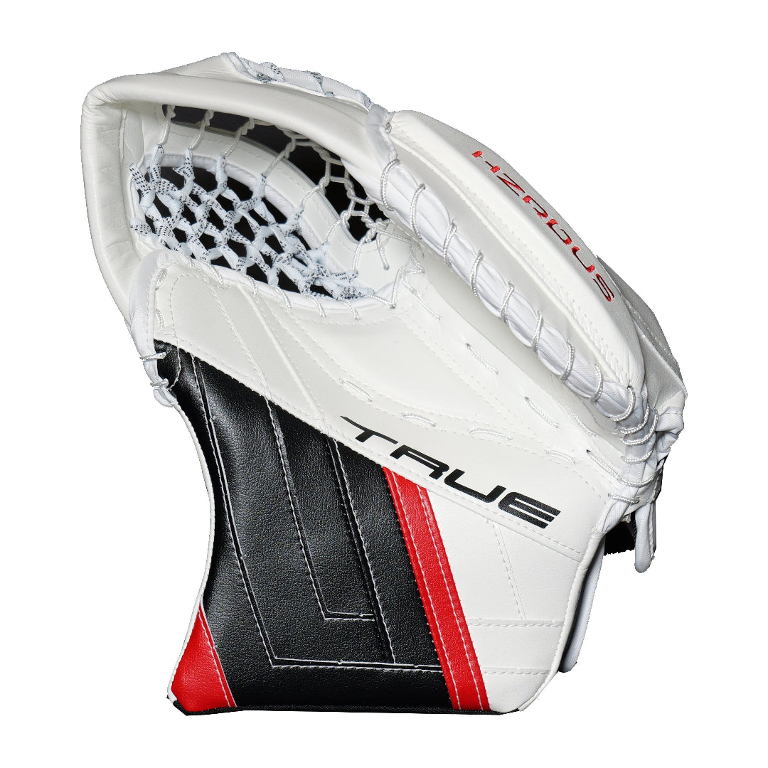True Lefevre Senior HZRDUS PX4 Hockey Goalie Trapper White Black Red