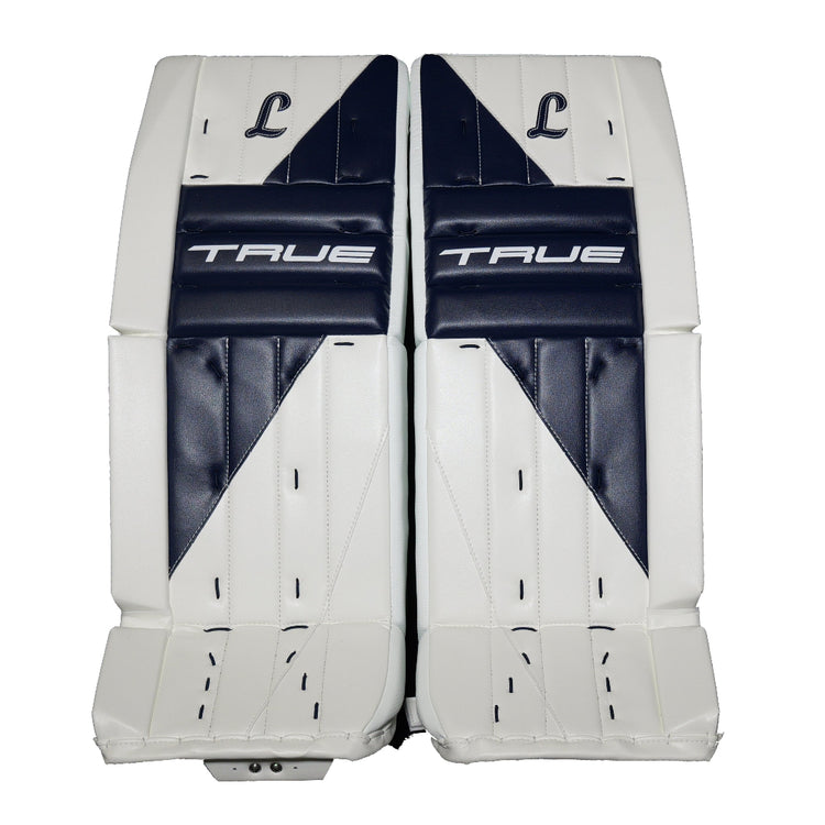 True Senior HZRDUS PX4-L95 Hockey Goalie Pad White Navy