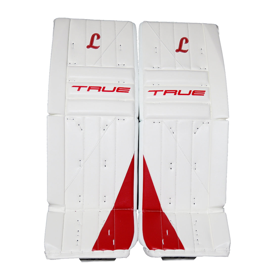True Senior HZRDUS PX4-L95 Hockey Goalie Pad White/Red