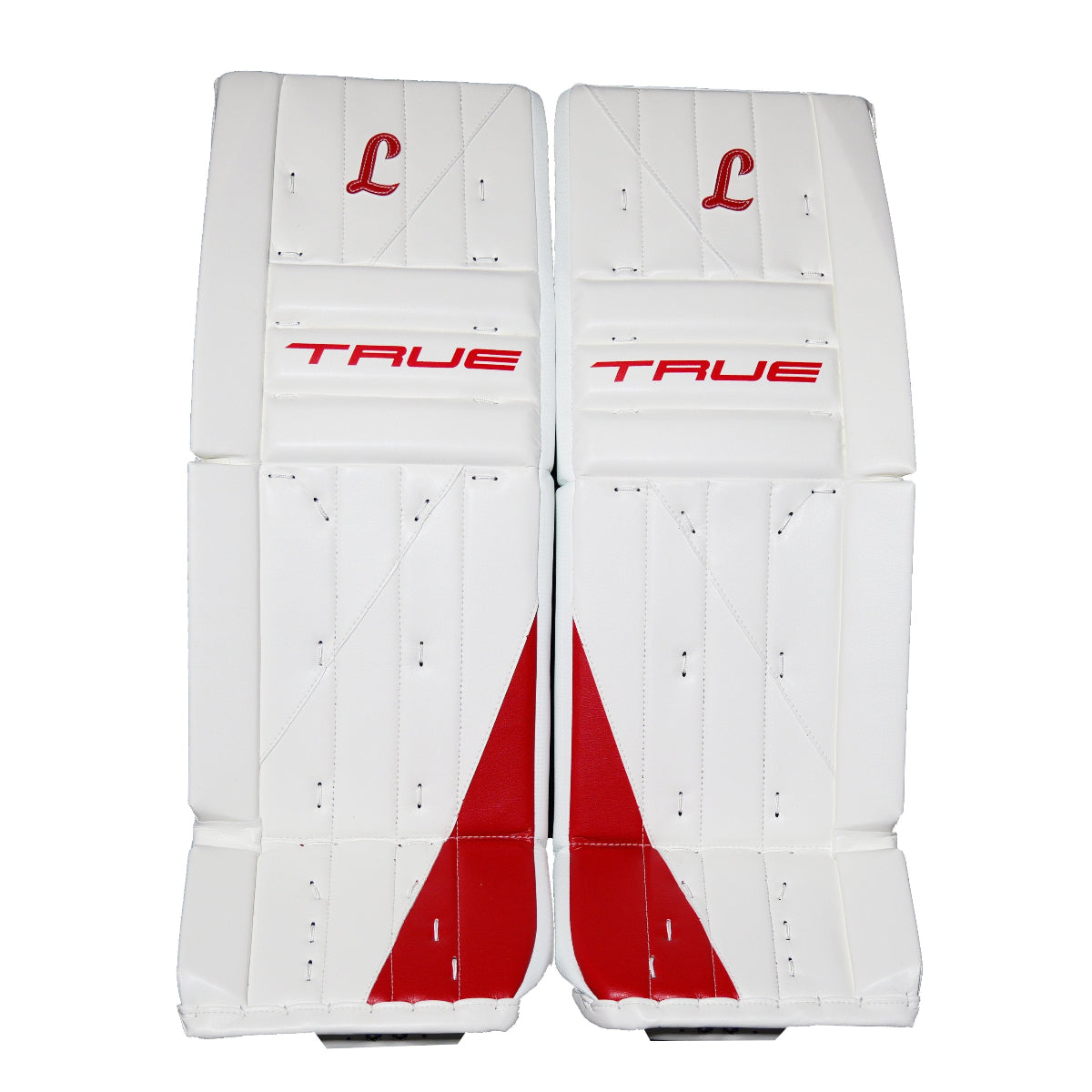 True Senior HZRDUS PX4-L95 Hockey Goalie Pad White/Red