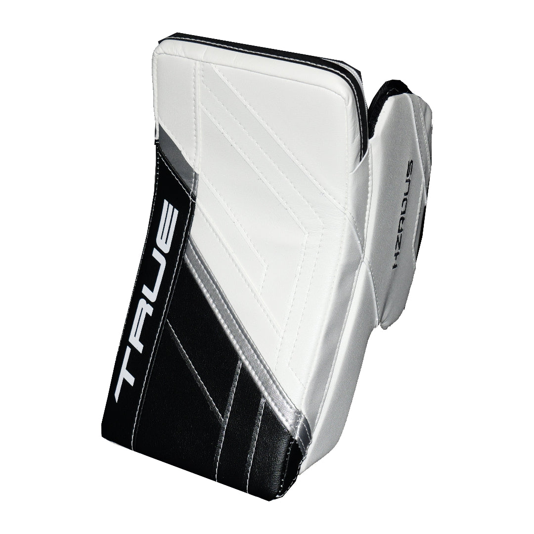 True Lefevre Senior Hzrdus PX4 Hockey Goalie Blocker White Black Silver