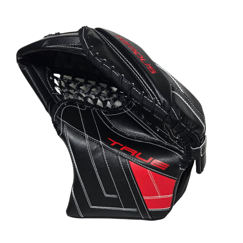 True Lefevre Senior Hzrdus PX4 Hockey Goalie Trapper Black Red