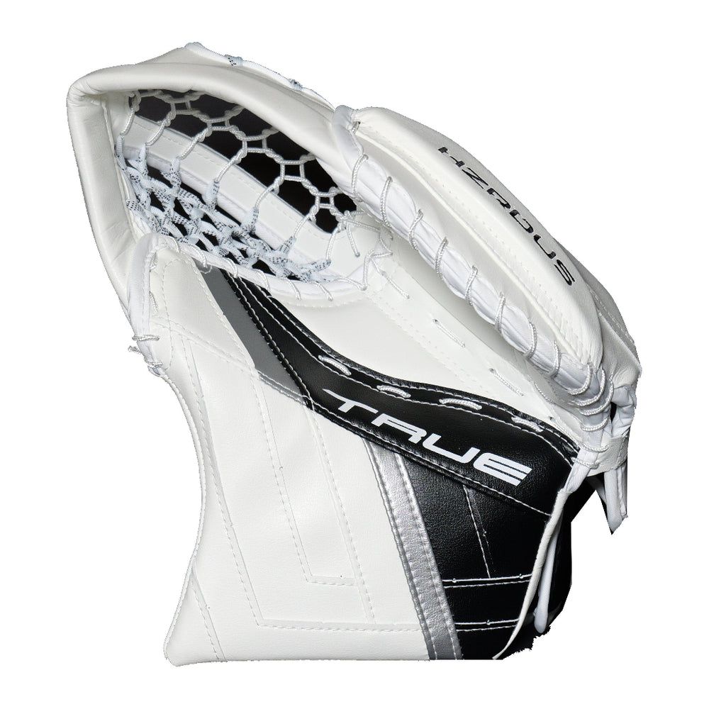 True Lefevre Senior Hzrdus PX4 Hockey Goalie Trapper White Black Silver