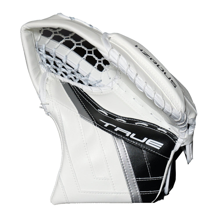 True Lefevre Senior Hzrdus PX4 Hockey Goalie Trapper White Black Silver