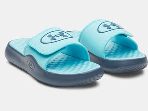 Under Armour Boy's Ignite Pro 8 Slide Sandals Fresco Blue/Wham Blue
