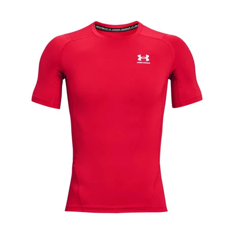 Under Armour Men's HeatGear Compression Short Sleeve Shirt Red
