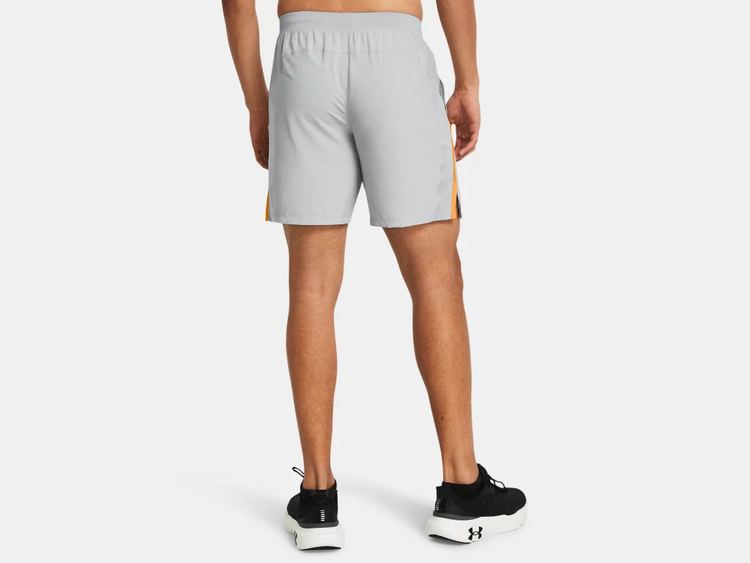 Under Armour Men's Launch 7" Unlined Shorts Grey/Orange