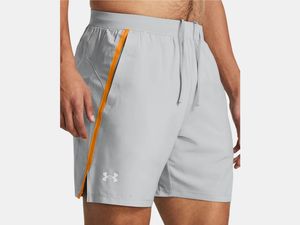 Under Armour Men's Launch 7" Unlined Shorts Grey/Orange