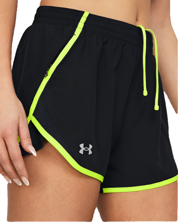 Under Armour Women's Fly By Unlined Shorts Black/Yellow