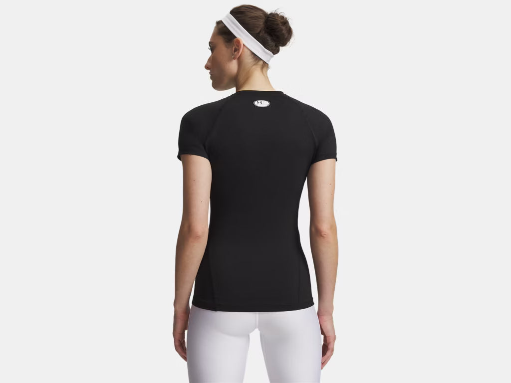 Under Armour Women's Heatgear Compression Short Sleeve Shirt Ultimate Black
