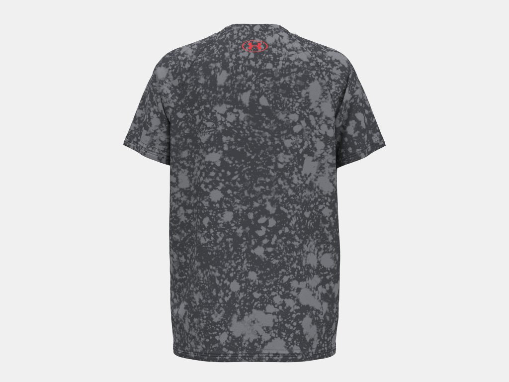Under Armour Youth Tech BL Printed T-Shirt Grey/Red