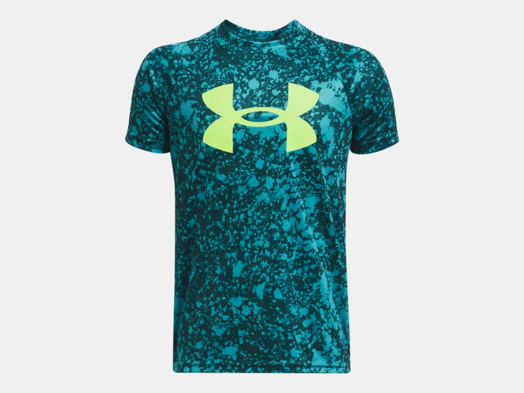 Under Armour Youth Tech BL Printed T-Shirt Teal/Yellow