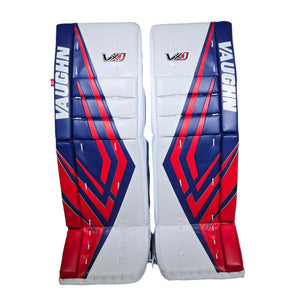 Vaughn Senior Velocity VX1 Pro Carbon Hockey Goalie Pad White Royal Red