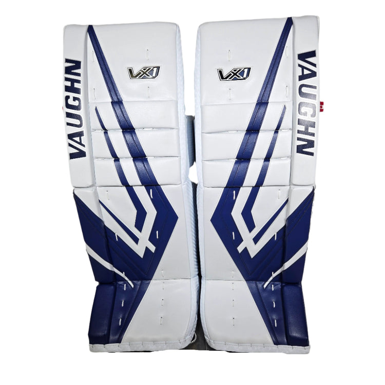 Vaughn Senior Velocity VX1 Pro Carbon Hockey Goalie Pad White Royal