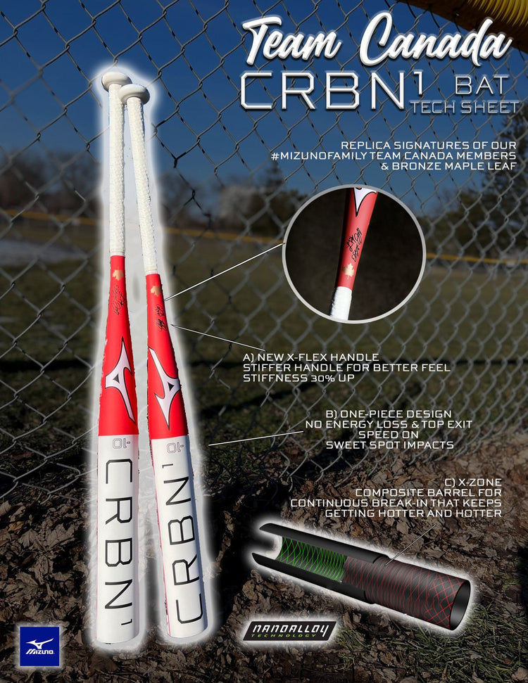 Mizuno -10 CRBN1 Team Canada SE Fastpitch Bat