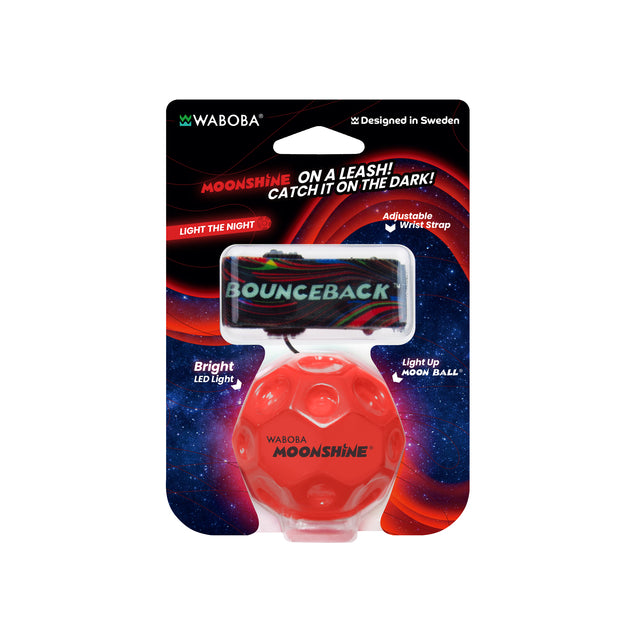 Waboba Bounceback x Moonshine LED Ball Red

