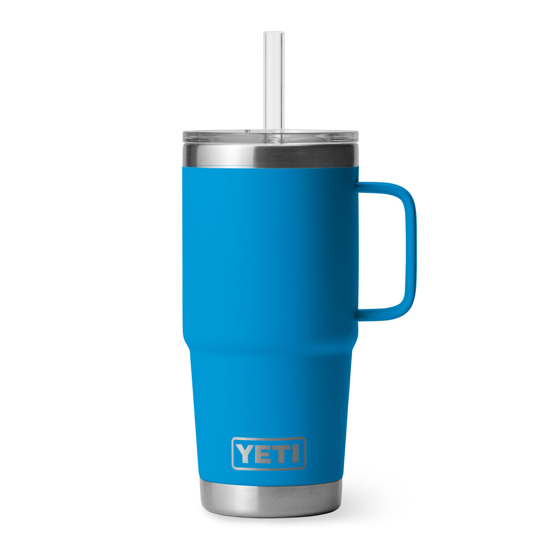 YETI Rambler Straw Mug 25oz Big Wave Blue