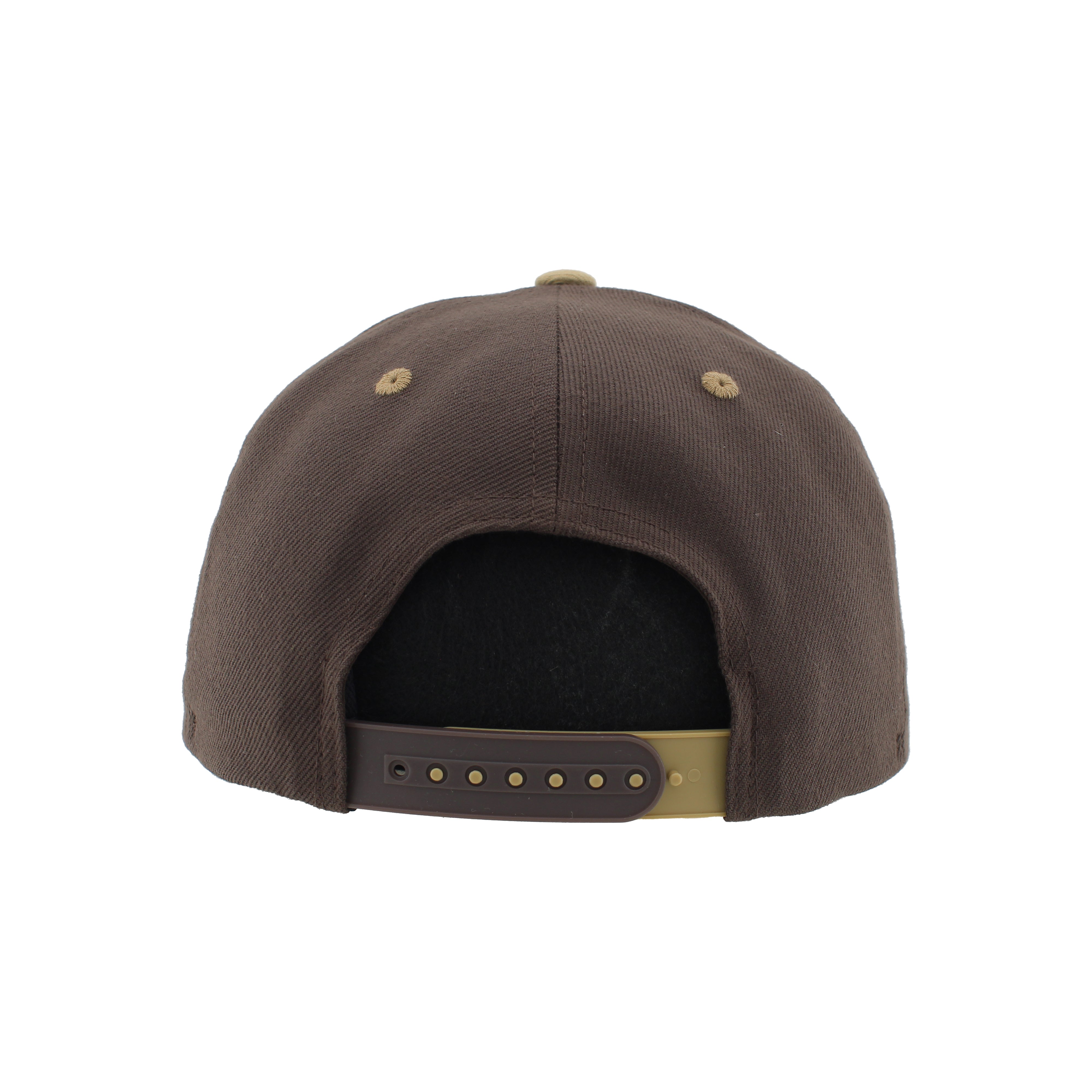 Zephyr Men's NHL Oil Drop Flat Brim Snapback Hat Z11 Brown/Khaki
