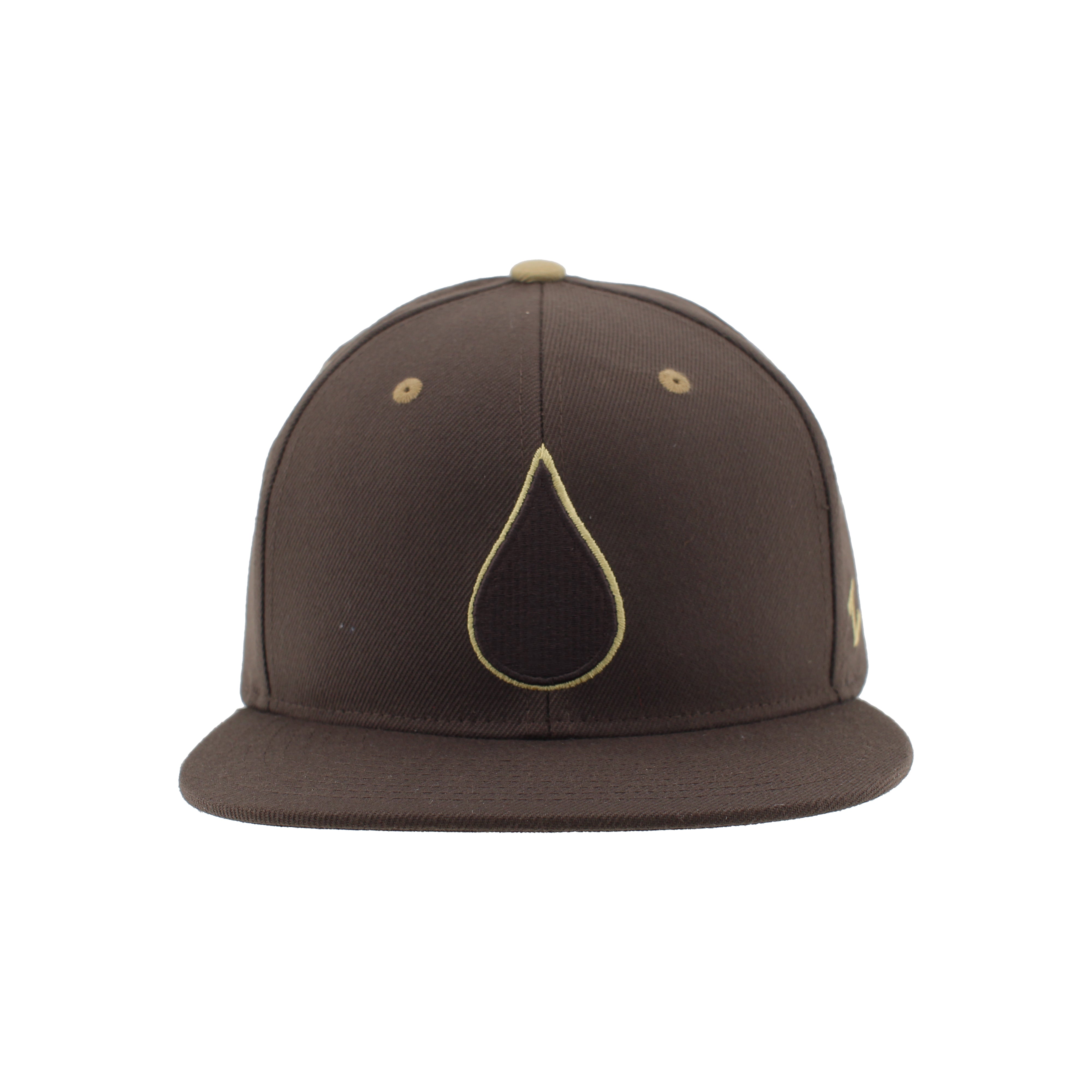 Zephyr Men's NHL Oil Drop Flat Brim Snapback Hat Z11 Brown/Khaki
