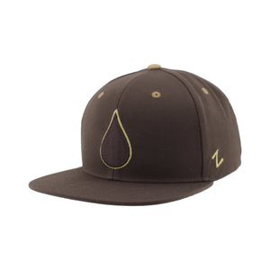 Zephyr Men's NHL Oil Drop Flat Brim Snapback Hat Z11 Brown/Khaki
