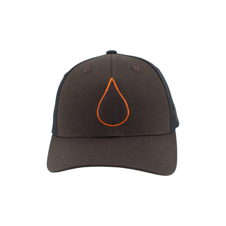 Zephyr Men's NHL Oil Drop Mesh Snapback Hat Brown/Black
