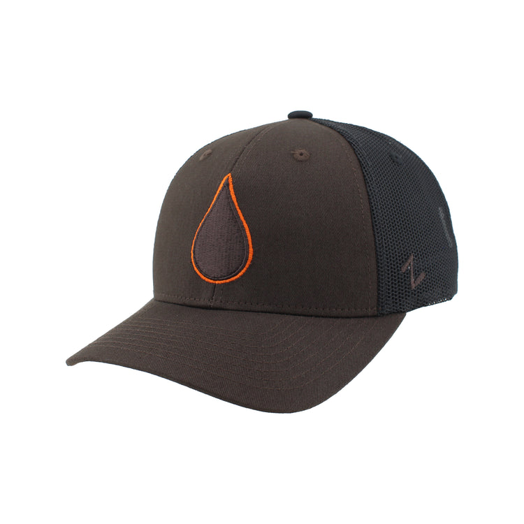 Zephyr Men's NHL Oil Drop Mesh Snapback Hat Brown/Black
