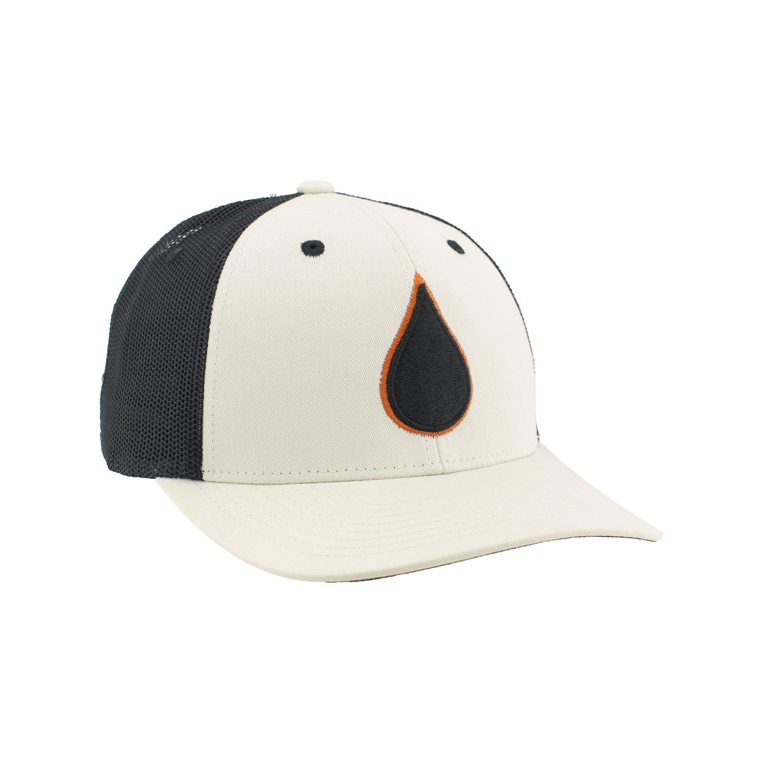 Zephyr Men's NHL Oil Drop Mesh Snapback Hat Ivory/Burnt Orange
