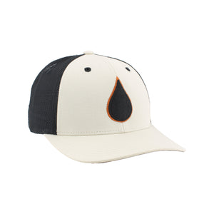 Zephyr Men's NHL Oil Drop Mesh Snapback Hat Ivory/Burnt Orange
