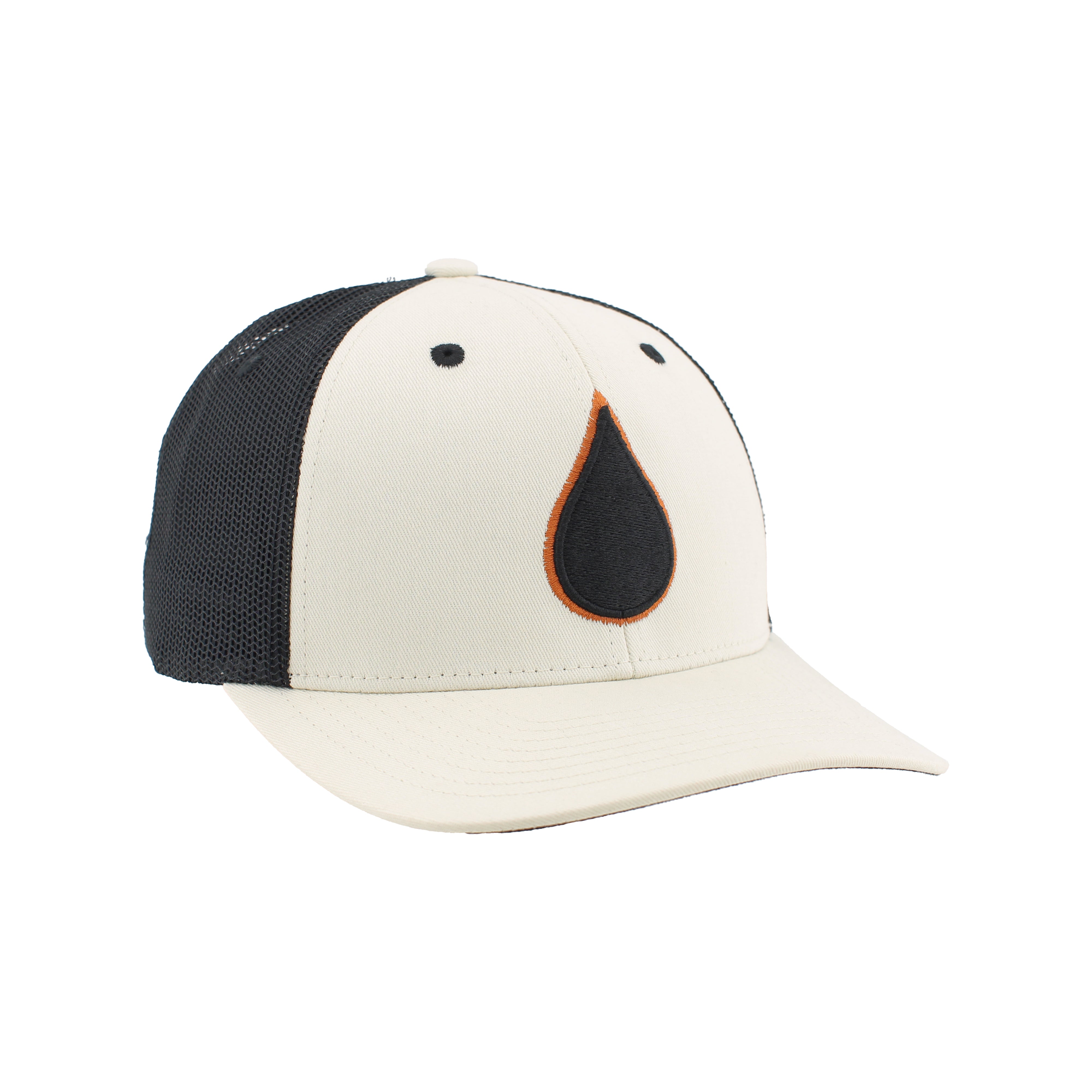 Zephyr Men's NHL Oil Drop Mesh Snapback Hat Ivory/Burnt Orange
