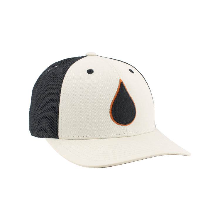 Zephyr Men's NHL Oil Drop Mesh Snapback Hat Ivory/Burnt Orange
