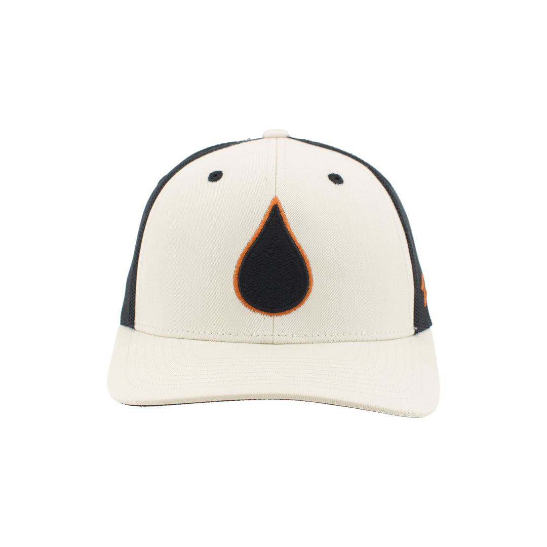 Zephyr Men's NHL Oil Drop Mesh Snapback Hat Ivory/Burnt Orange
