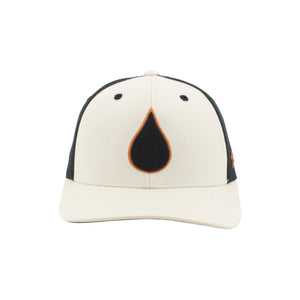 Zephyr Men's NHL Oil Drop Mesh Snapback Hat Ivory/Burnt Orange
