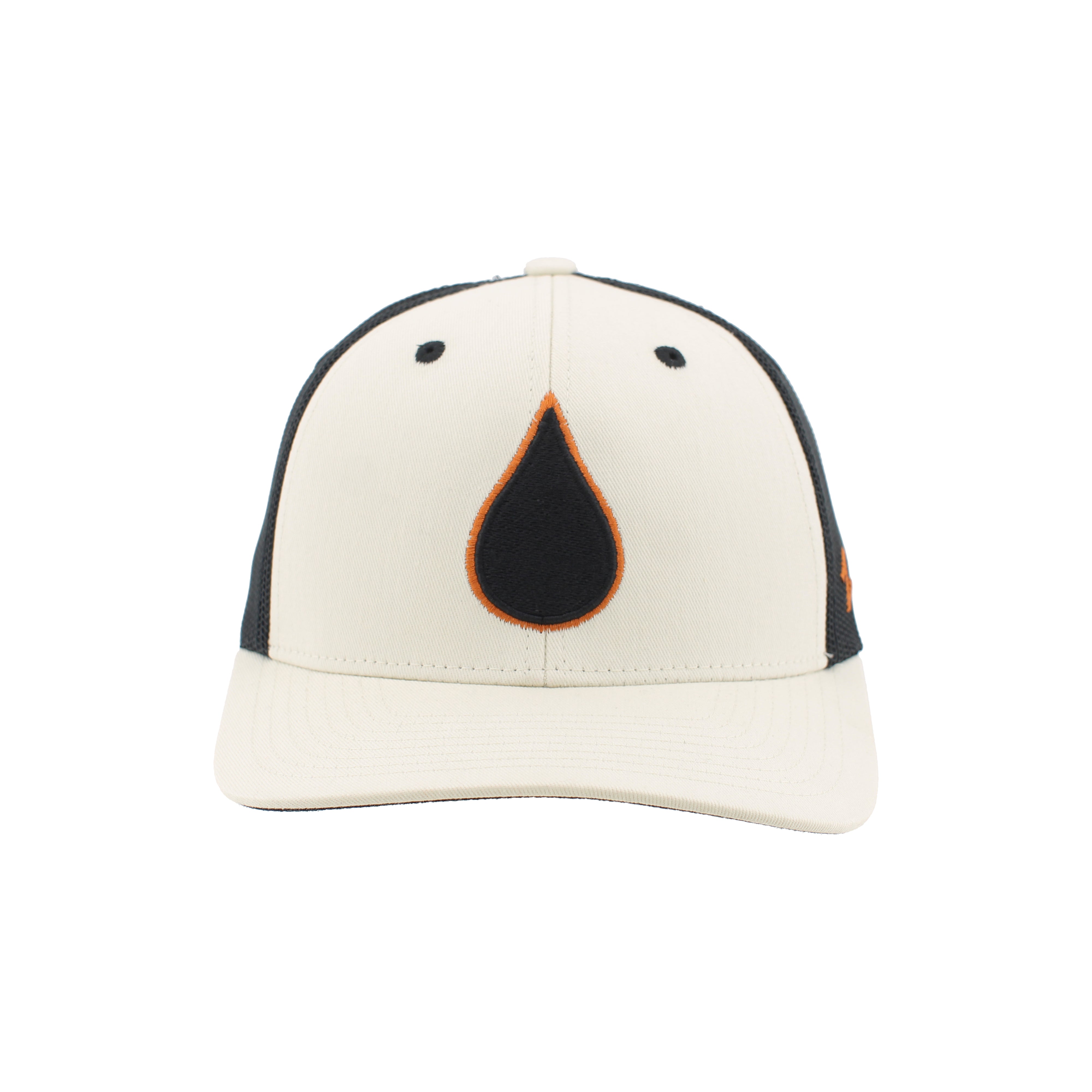 Zephyr Men's NHL Oil Drop Mesh Snapback Hat Ivory/Burnt Orange
