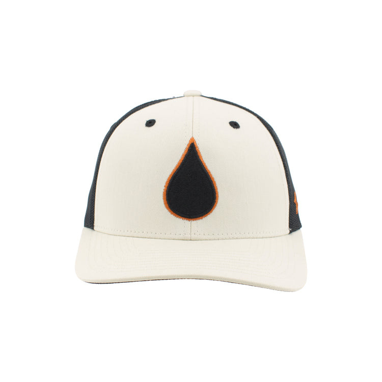 Zephyr Men's NHL Oil Drop Mesh Snapback Hat Ivory/Burnt Orange
