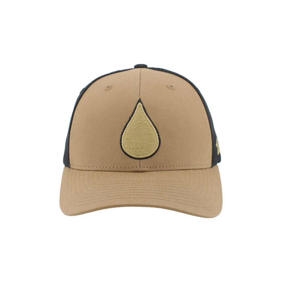 Zephyr Men's NHL Oil Drop Mesh Snapback Hat Khaki/Black
